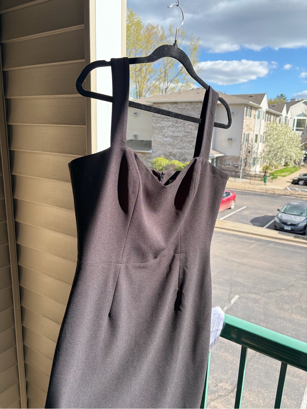 🆕🖤Dress The Population Black Bodycon Midi Dress XL Cocktail Evening Elegant - Picture 6 of 16